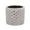 6" Regal Stone Hobnail Planter with Gold Accents